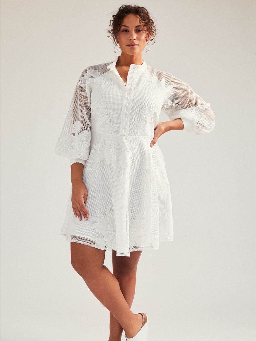 Anthropologie x Mare Mare Sabine Embroidered Mini Dress